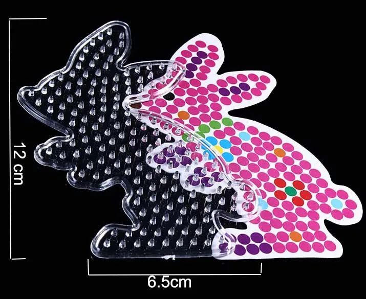 Hama Beads Template With Color Paper 5mm Plastic Stencil Jigsaw Perler  Diy Transparent Shape Puzzle Pegboard patterns 40