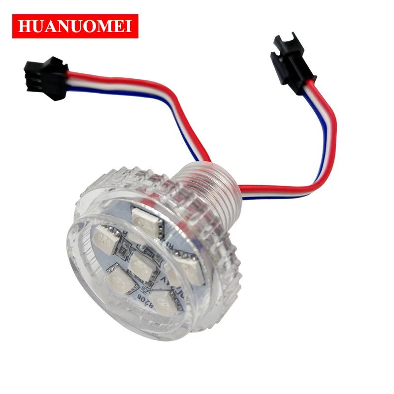 

DC24V 30mm 6LEDs UCS1903 pixel rgb led mode light,24V 6pcs 5050 SMD RGB LED digital rgb module,Waterproof IP67,Transparent cover