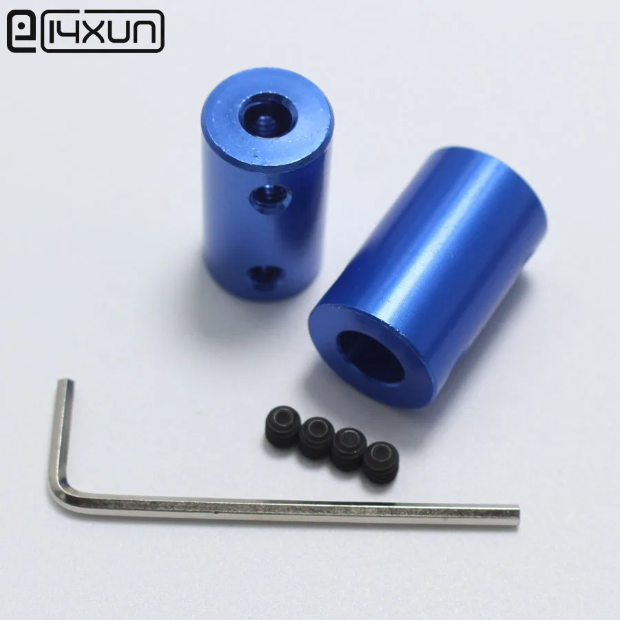 50sets OD14L25 7x8mm Aluminium Alloy Coupling 7mm to 8mm Shaft Couplings with Hex Wrench+Screws Motor Coupler Connector | Обустройство