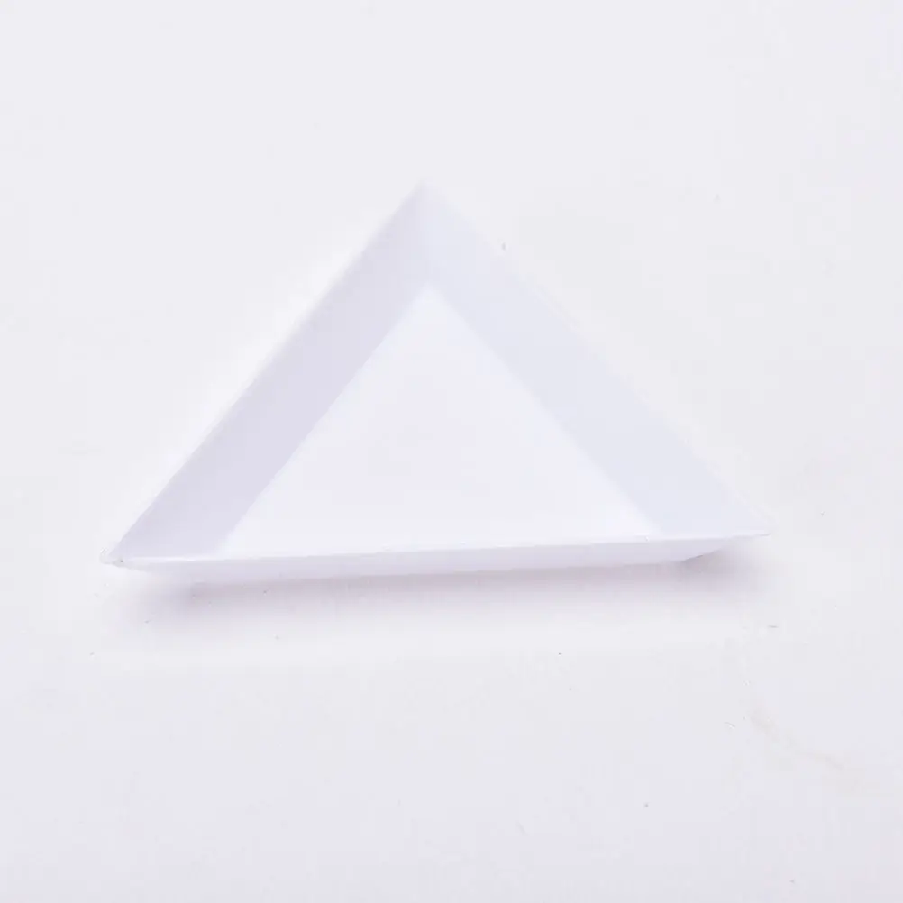 2 шт DIY украшения для дизайна ногтей Раскрашивание Пластиковый Кристалл треугольный лоток Стразы Алмазная сттакельная пластина инструменты для маникюра