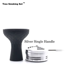 Силиконовый Дракон одно отверстие Chicha черная чаша наргиле курительная трубка-кальян аксессуары Cachimba Алюминий Подарок TWAN0356