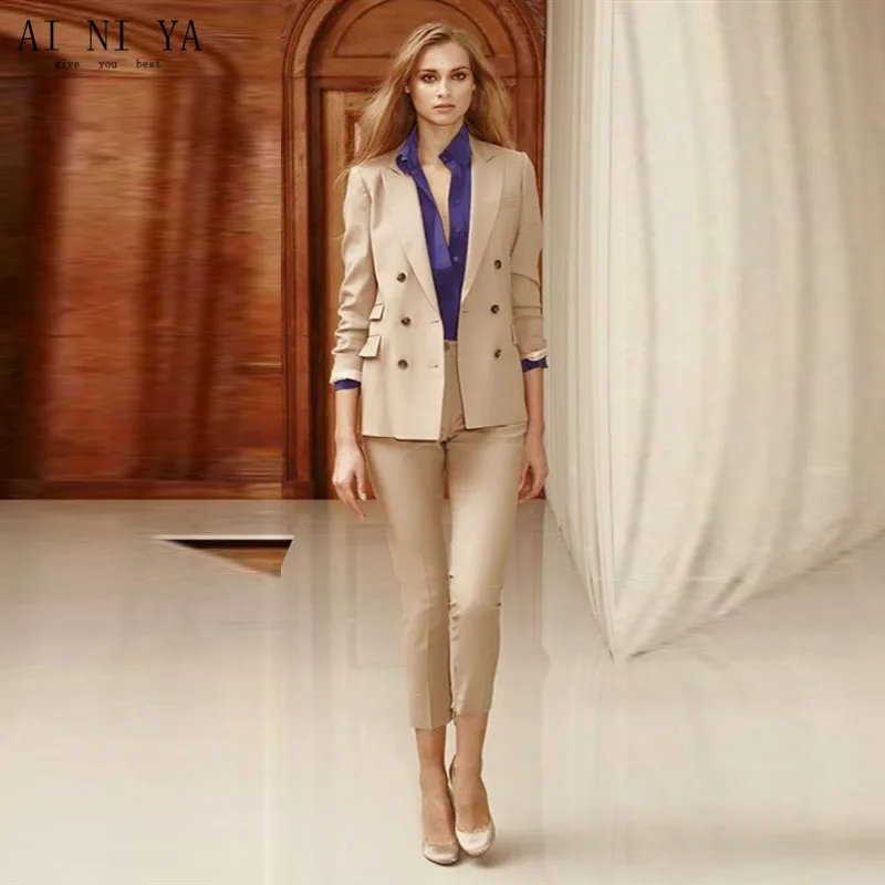 double breasted trouser suit ladies