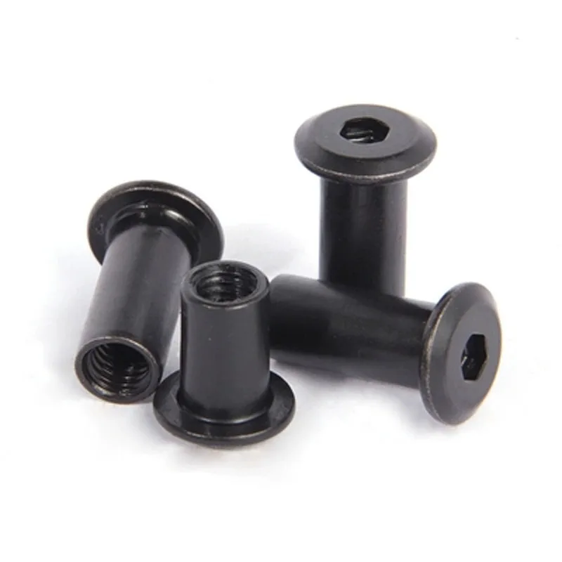M6 Hex Socket Flat head Lock Nut Allen Clamp Nuts Black 12 20mm Length