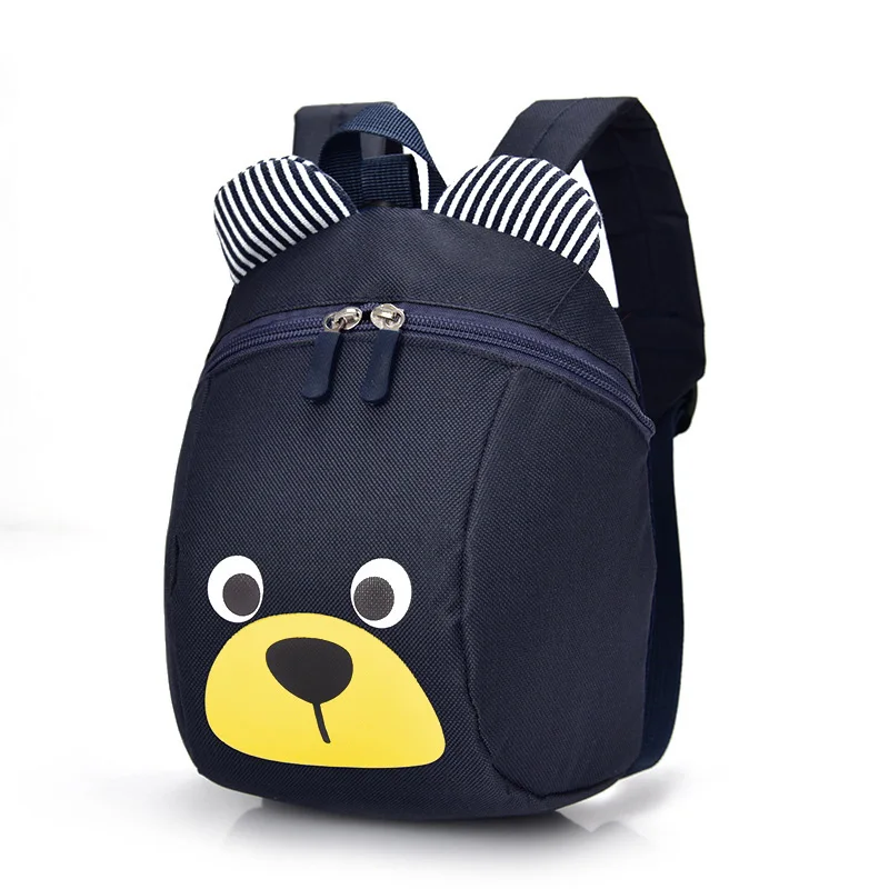 

Fashion Children Backpack Anti-lost Canvas Bag Cartoon Animal Bear Pattern Kindergarten Kids Baby School Bags MSJ99