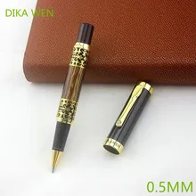 Высококачественные черные и золотые шариковые ручки с зажимом, Роскошные Алмазные шариковые ручки с 0,5 мм ручки для письма