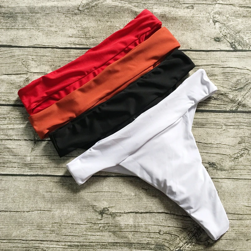 

High Waist Swimsuit 2020 Sexy Bikini Bottom Women Brazilian Pad Swimwear Plus Size Bottom Bikini Set Bathing Suits Thong Trunk