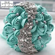 Perfectlifeoh Кристальный Свадебный букет красная брошь Букет Свадебные цветы Свадебные букеты