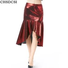 

CHSDCSI Silver Gold A-Line Women Skirt High Waist Sexy Club Skirt Ruffles Summer Nightclub Skirts Womens Fashion Metallic Female