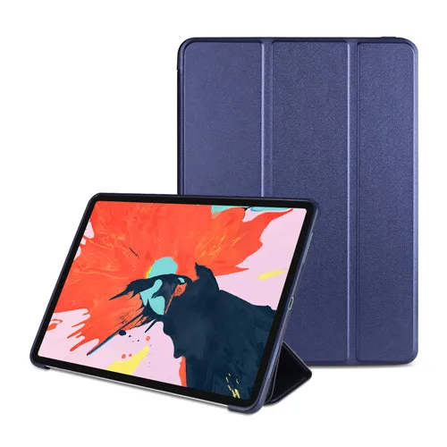Умный чехол из искусственной кожи для iPad Pro 11, GOLP ультра тонкий PU Передний+ Мягкий ТПУ задний Магнитный флип-чехол для iPad Pro 11 дюймов - Цвет: Dark Blue