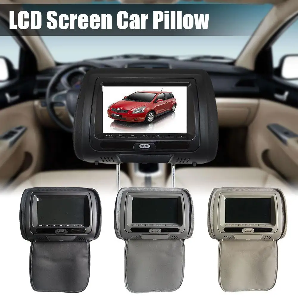 

Universal Auto Headrest Bag DVD Monitor HD Display MP5 USB LCD Screen Car Pillow Headrest Monitor Car Accessories Drop Shipping