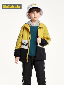 

Balabala Children clothing boy's suit two piece autumn 2019 new children's clothes set sports long sleeve pants +jacket