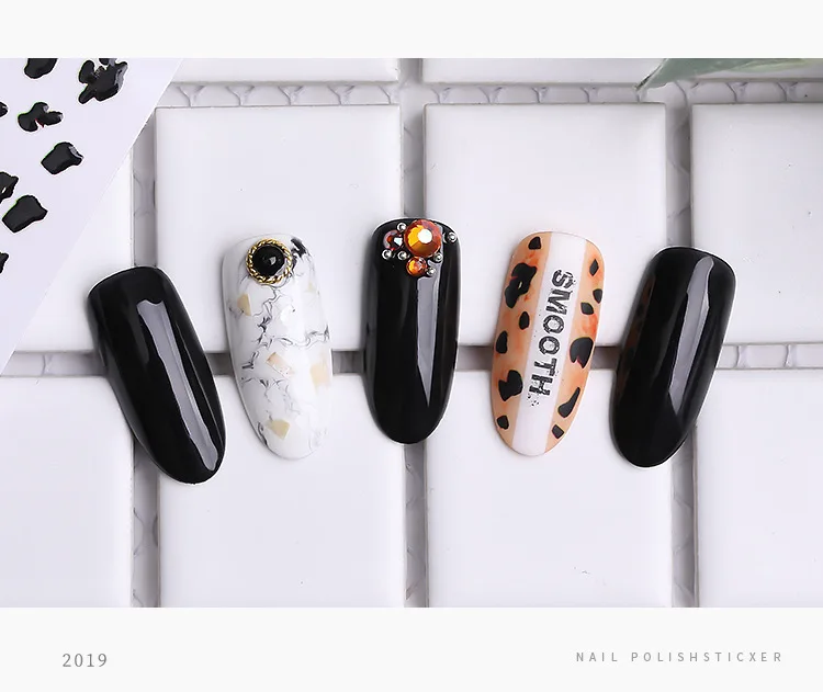1 шт. 3D наклейки для ногтей леопардовая змея самоклеющиеся сексуальные дизайны женские Слайдеры для украшения ногтей УФ-гель для маникюра инструмент