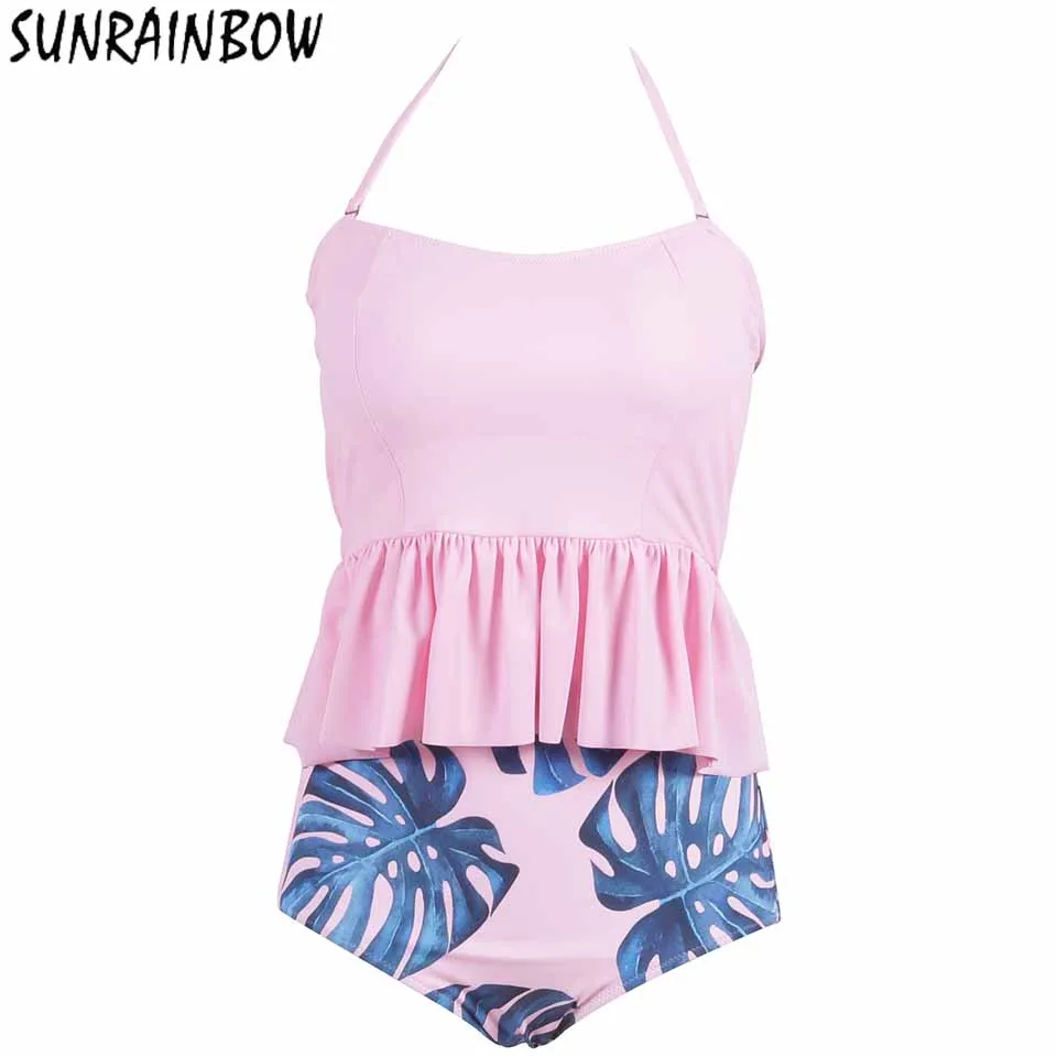 

SUNRAINBOW 2019 New Arrival Sexy High Waist Women Swimwear Pink Brazilian Bikinis Set Push Up Bathing Hot Sale Suits Swimsuits
