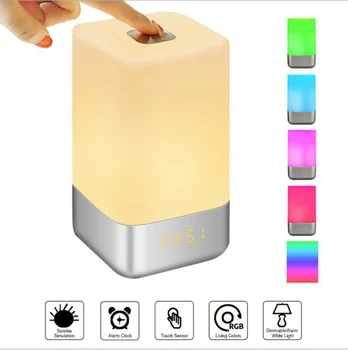 

Best Selling Led Digital Alarm Clock Smart Children's Wake Up Light Table Alarm Clock Sunrise Desktop Digital Wekker Despertador