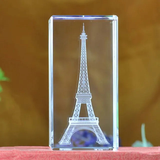 Jqj Laser Engraved Quartz Crystal Gl Eiffel Tower Paperweight Jqj Laser Engraved Quartz Crystal Gl Eiffel Tower Paperweight Feng Shui Crystals Miniaturas Home Decor