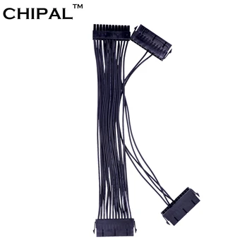 

CHIPAL 10pcs 24 Pin Power Supply Synchronizer Extension Cable 20+4Pin Triple PSU ATX Power Supply Adapter Cable Wire For Mining