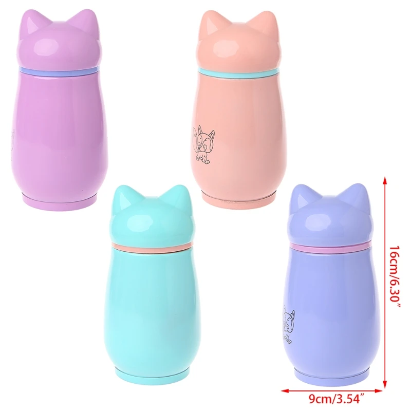 

VFGTERTE 1PC 300ml Fox Shape Coffee Water Thermos Bottle Tea Insulated Drinking Thermal Cup School Kids Vacuum Flasks