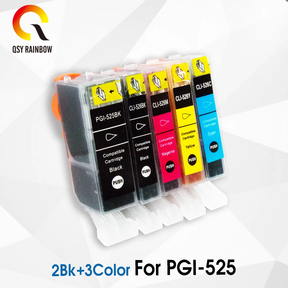 Полная посылка PGI 525 CLI 526 BK C M Y GY Совместимый картридж для принтера canon PIXMA MG6150 MG6250