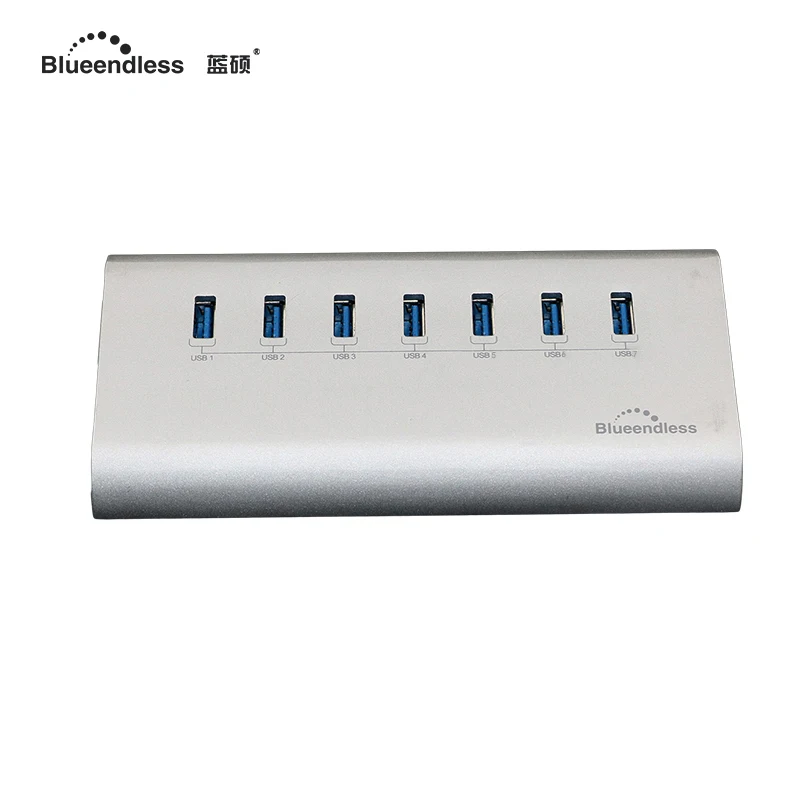 Blueendless внешний 12V 2A от сети переменного тока usb хаб Алюминий Активный Usb 3 0