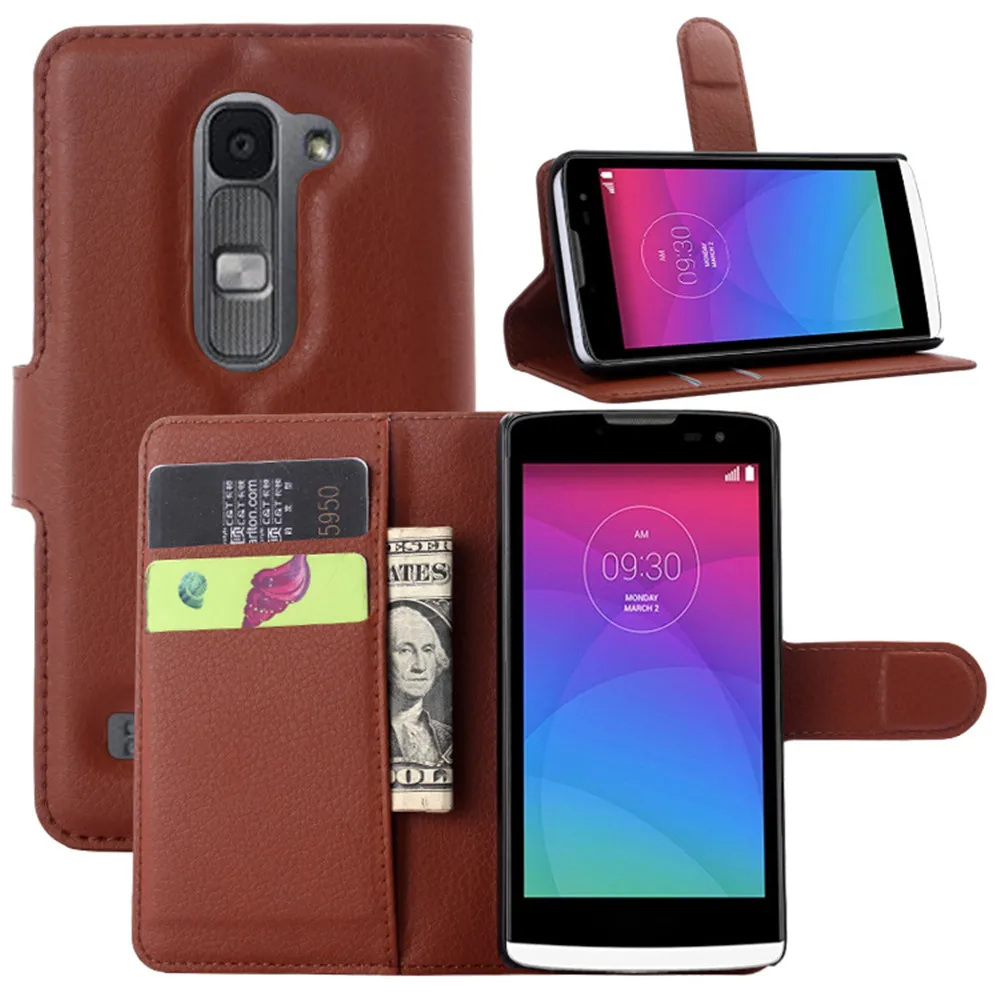Кожаный чехол для LG Leon 4G LTE C40 C50 H324 H340N H320 4 5 дюймовый флип кейс Высокого Качества