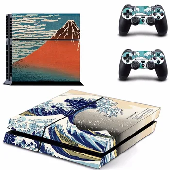

Waves PS4 Skin Sticker Decal for Sony PlayStation 4 Console and 2 controller skins PS4 Stickers Vinyl Accessory