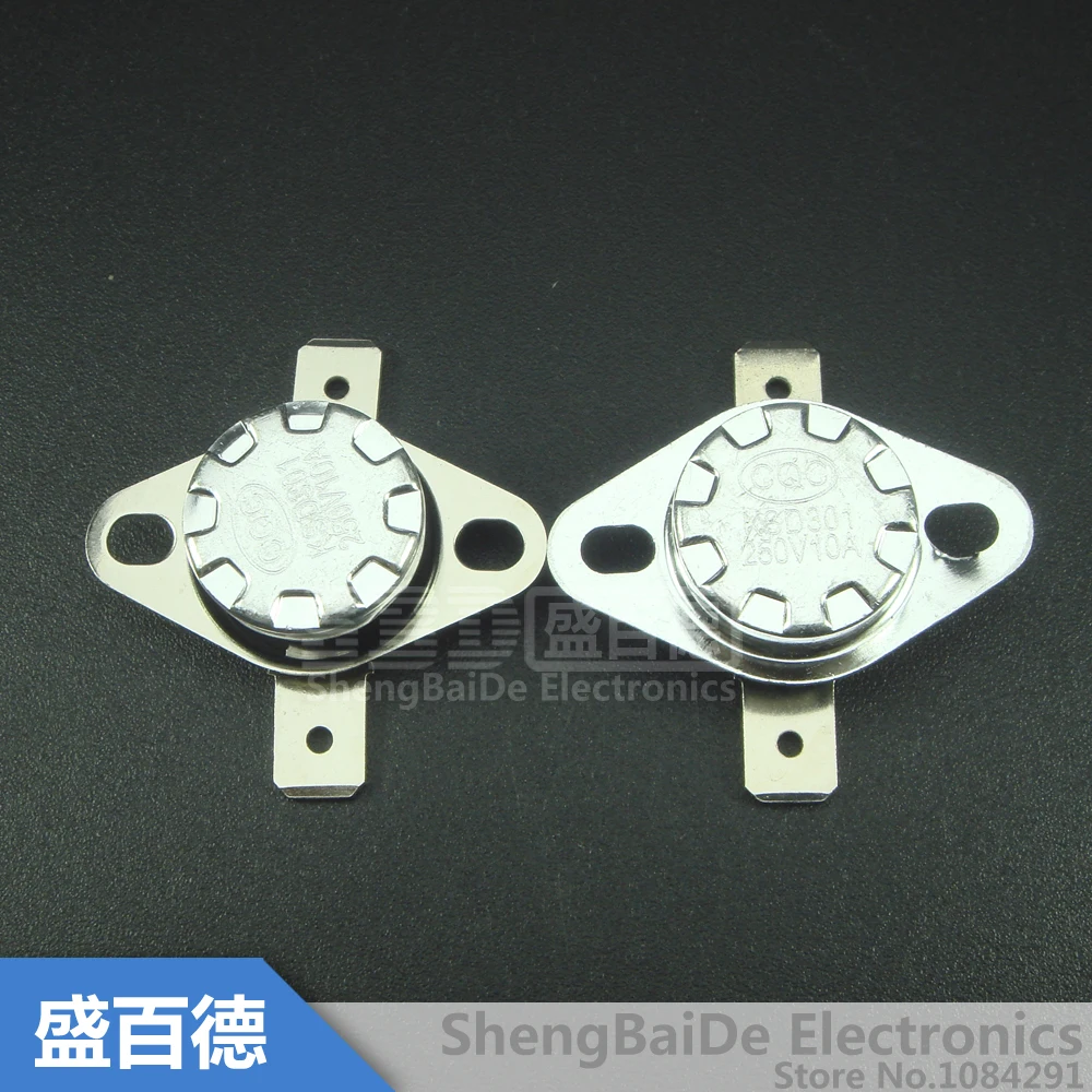 

5pcs/lot KSD301 10A250V 60 degrees C N.O. Normally Open Temperature Switch Thermostat