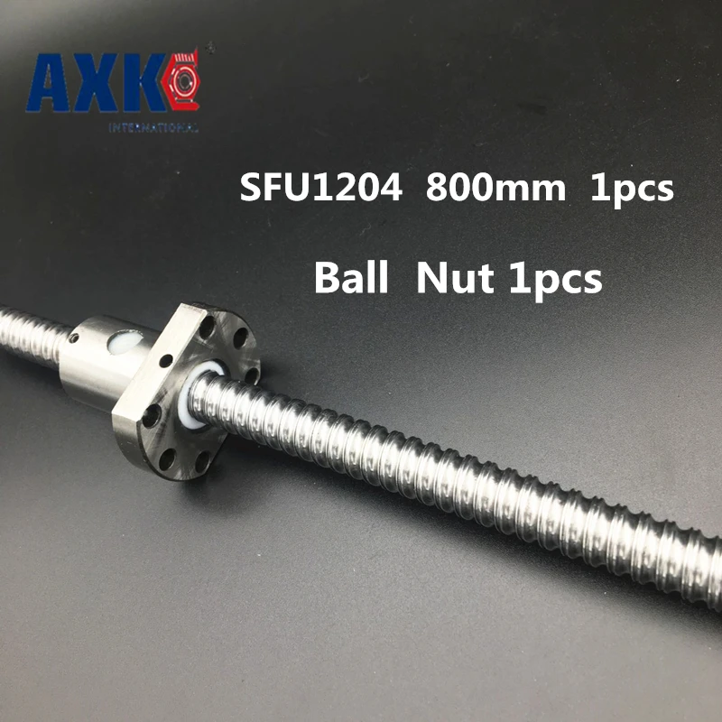 

2018 Axk Linear Rail Cnc Router Parts Sfu1204 800mm Rolled Ball Screw C7 With 1204 Single Nut For Cnc Parts