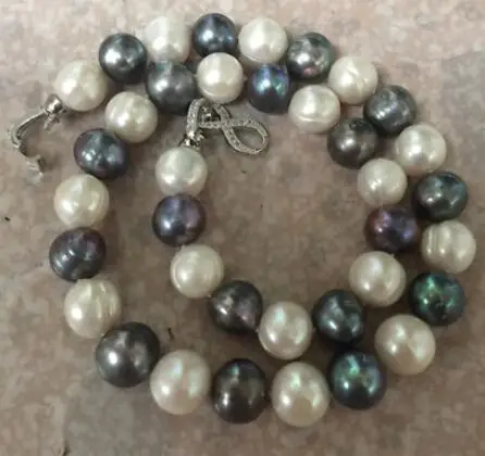 10-11mm south sea baroque white green multicolor pearl necklace 18inch | Украшения и аксессуары