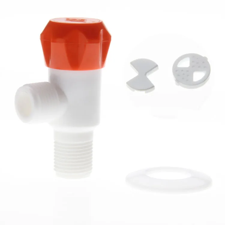 Thickened hot and cold water PVC plastic triangle valve water heater stop valve toilet switch valve home straight valve