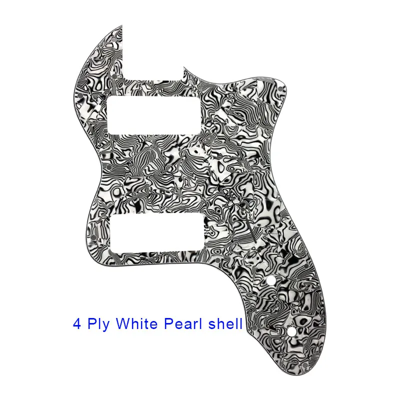 Запчасти для гитары Pleroo-для классической серии '72 Telecaster Tele Thinline Guitar pickguard Scartch Plate с пикапами Humbucker P90 - Цвет: White Pearl Shell
