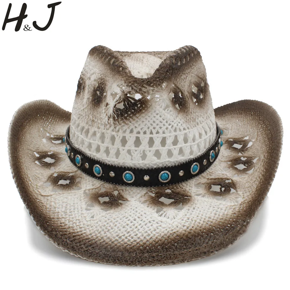 Женская и мужская Ковбойская шляпа Sombrero ковбойская ручной работы в стиле панк