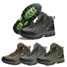 YIQITAZER/мужские ботильоны из замши; теплые зимние ботинки; уличные мужские зимние ботинки; модная мужская зимняя обувь для альпинизма