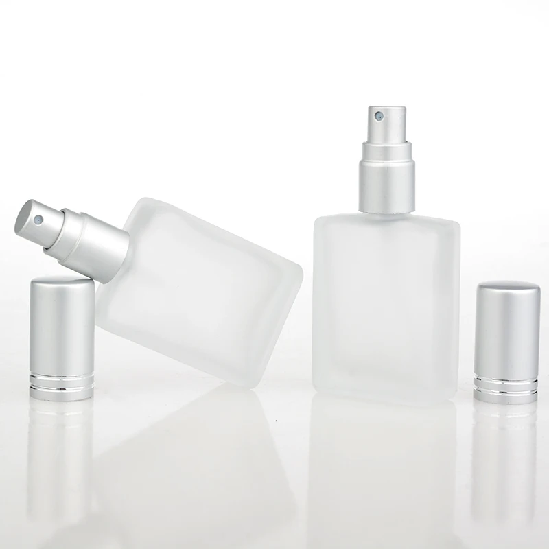 

1 Piece 15ML Fashion Portable Frosting Glass Perfume Bottle With Aluminum Atomizer Empty Cosmetic Container For Travel