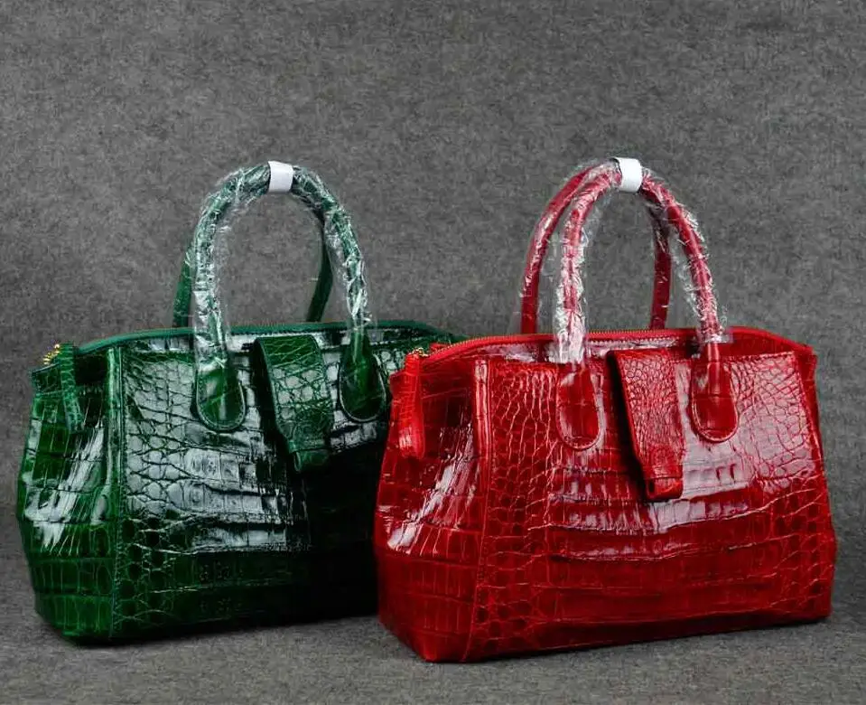 

Accept private label Custom logo wholesale drop shipping Genuine real crocodile leather real Leather Women Messenger Bags