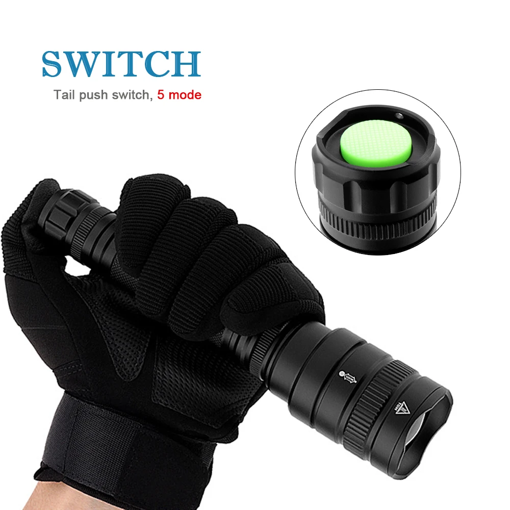 High Power flash light Zoomable cree Xhp50 led Flashlight waterproof torch Lanterna linterna Use rechargeable batteries 18650