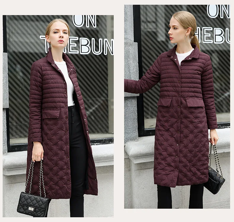 Down Coat Women Long Over Knee Jackets 2018 Winter Light Down Over Coats For Female Elegant Korean White Duck Down Clothes CH579 (7)