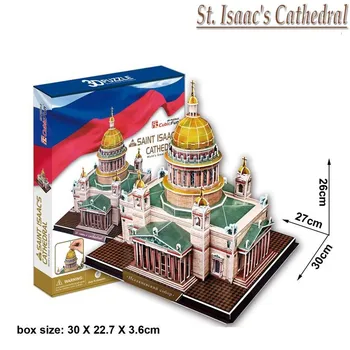 

3D Paper Jigsaw St. Isaac's Cathedral of Russia Construction Church Architecture Craft DIY Puzzle Educational Toys for Kids