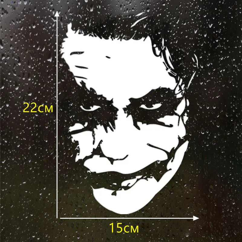 CK2046#15*22см наклейки на авто лицо джокера водонепроницаемые наклейки на машину наклейка для авто автонаклейка стикер этикеты винила наклейки стайлинга автомобилей - Название цвета: CK2046  Silver