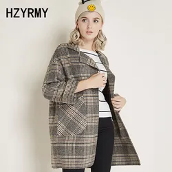 Hzyrmy Otoño E Invierno Nuevo Abrigo de Cachemira de Mujer Suelto con Cuello en V Doble Cara Abrigo de Lana Grueso Cálido Cardigan Femenino Largo Hzyrmy Otoño E Invierno Nuevo Abrigo de Cachemira de Mujer Suelto con Cuello en V Doble Cara Abrigo de Lana Grueso Cálido Cardigan Femenino Largo
