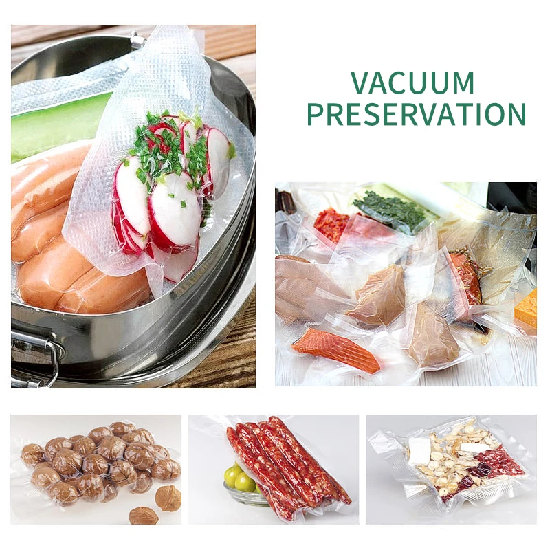 YTK вакуумные пакеты для пищевых продуктов 5 рулонов 28*500 см Вакуумная герметизация еда свежая заставка машины для упаковки пакетов для хранения продуктов