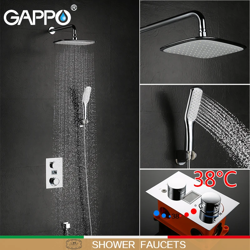 

GAPPO shower faucets bathroom shower thermostatic shower mixers LCD Digital Display shower faucet taps Torneira de chuveiro
