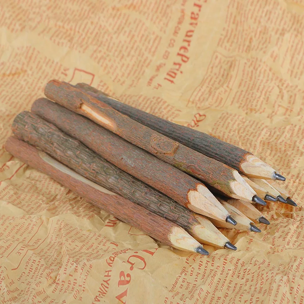 10 PCs/Lot Crafts Art Work Wood Pencils Work Overvalue Branch And Twig Graphite Stationery Pencil School Supplies