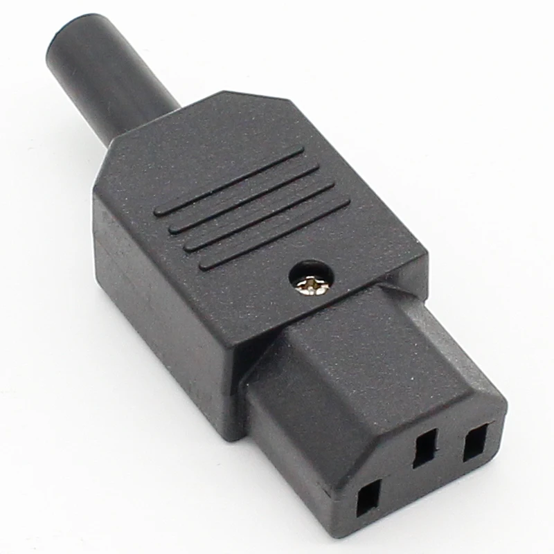 Черная розетка IEC 320 C13 новая оптовая цена Rewirable разъем питания 3pin 10A