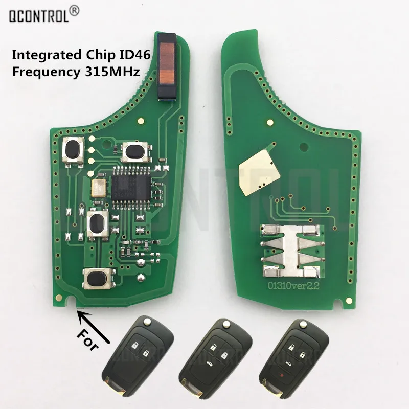 

QCONTROL Car Control Remote Key Electronic Circuit Board for Chevrolet Malibu Cruze Aveo Spark Sail 315MHz Control Alarm Fob