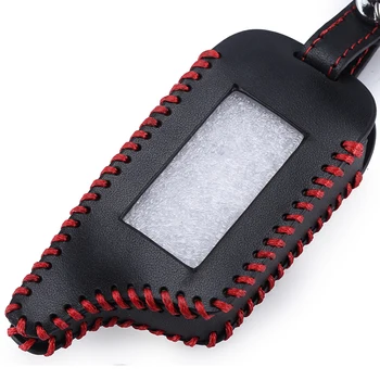 

3 Buttons Leather Car-Styling Key Cover Case For Starline B9 B6 A91 A61 Twage Two Way Car Alarm System keychain
