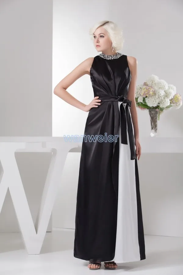 

free shipping 2014 new design short gowns brides maid dress hot formales white and black crystal sexy Custom size evening dress