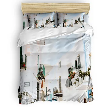 

Italy City Architecture Duvet Cover Set Building Collection of 3/4pcs Custom Bedding Set Bed Sheet Pillowcases Cover Set