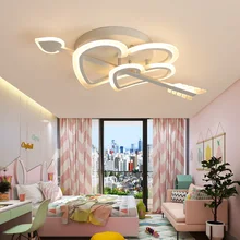 Креативные современные светодиодные потолочные лампы для гостиной, спальни, свадьбы, детской комнаты белого цвета, 110 В, 220 В, потолочные светильники