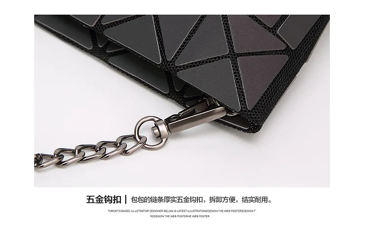 ZYJ Female Laser Luminous Plaid Bags Diamond Chains Rainbow Shoulder Make Up Bag Handbag Deformable Lattice Evening Clutch Bag (18)