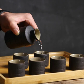 

hot wine pot Warm warmer wine Chinese style antique heat-resistant ceramic half a catty liquor yellow wine Chinese